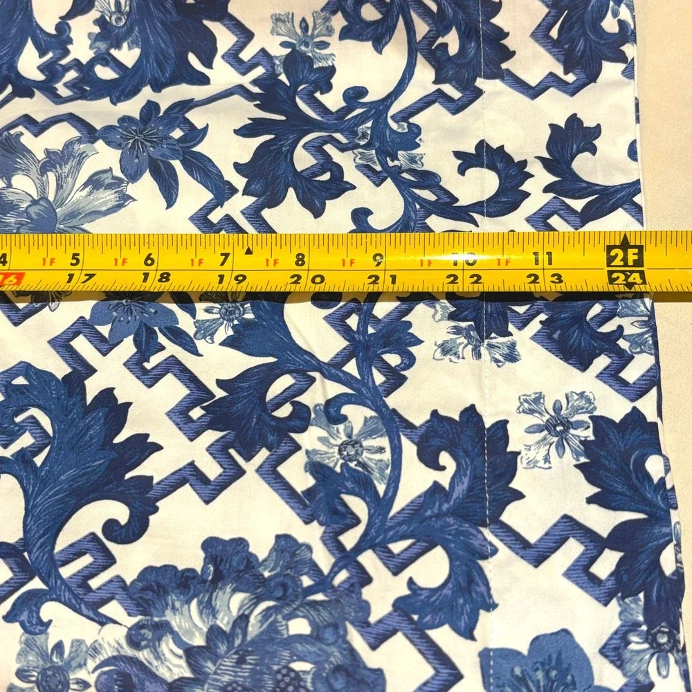 Ralph Lauren Dorsey Blue Label Chinoiserie Cotton King Pillowcase ONLY 1 48 X 20
